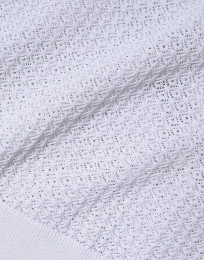 Dolce & Gabbana White Mesh See Through Long Sleeves Top by Dolce & Gabbana