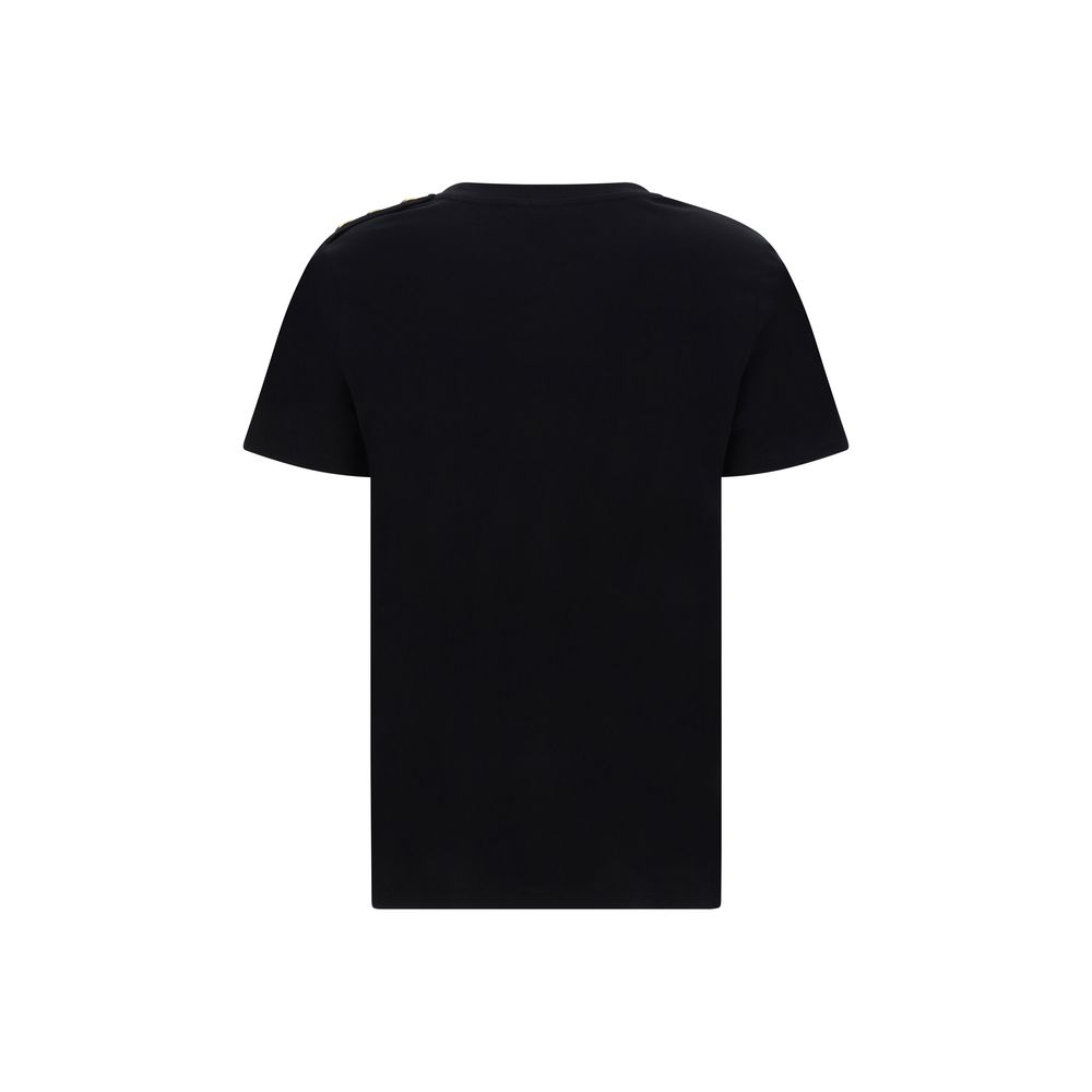 Balmain Logo T Shirt Monogram Katoen Tee Zwart Editie