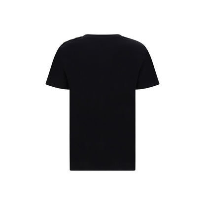Balmain Logo T Shirt Monogram Katoen Tee Zwart Editie