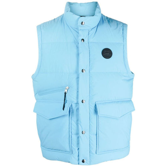 Gilet homme Woolrich en polyester bleu clair