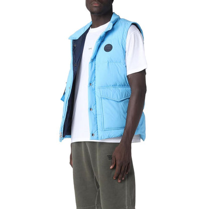 Gilet homme Woolrich en polyester bleu clair