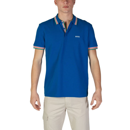 Polo en coton bleu Hugo Boss