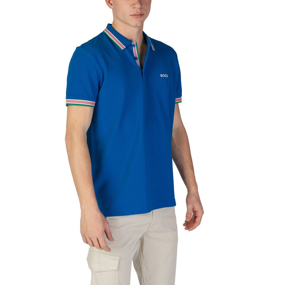 Polo en coton bleu Hugo Boss
