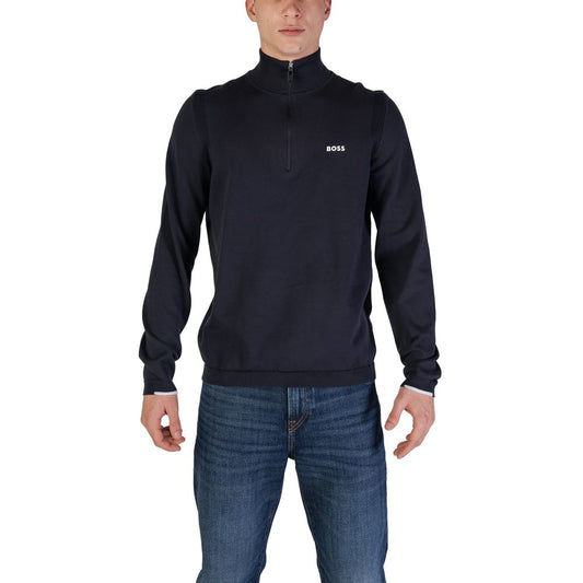 Cardigan en coton bleu Hugo Boss