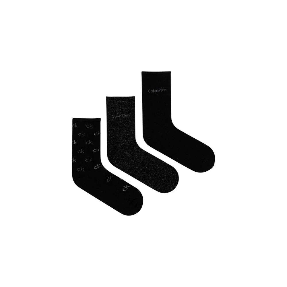 Collants et chaussettes en coton noir Calvin Klein
