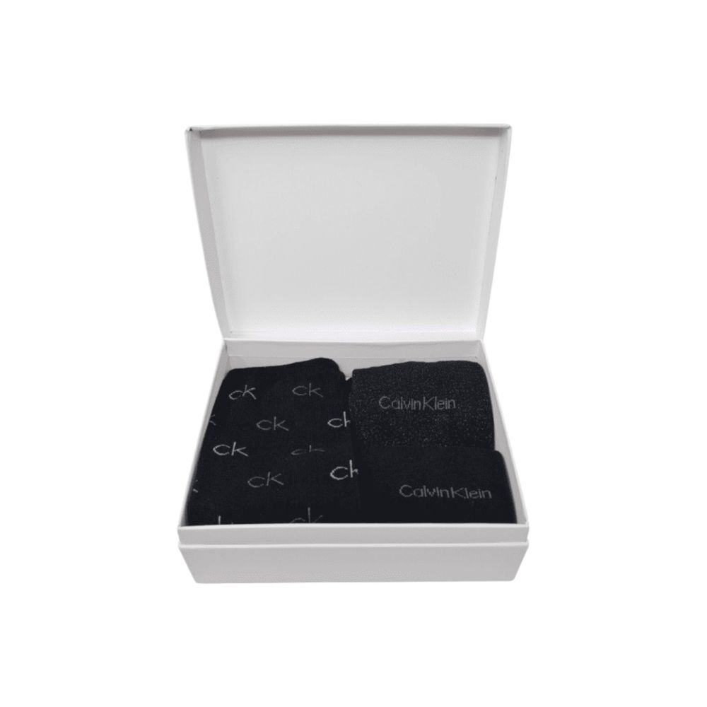 Collants et chaussettes en coton noir Calvin Klein