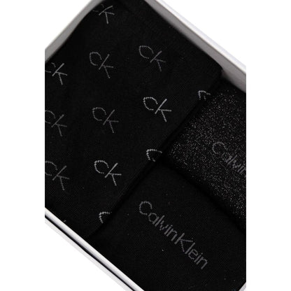 Collants et chaussettes en coton noir Calvin Klein