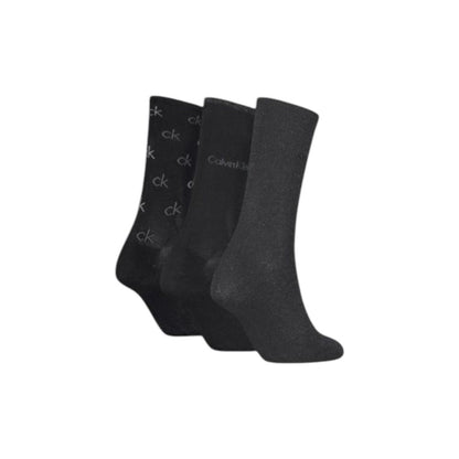 Collants et chaussettes en coton noir Calvin Klein