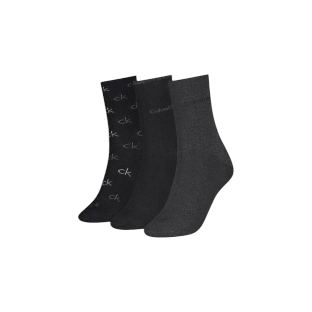 Collants et chaussettes en coton noir Calvin Klein