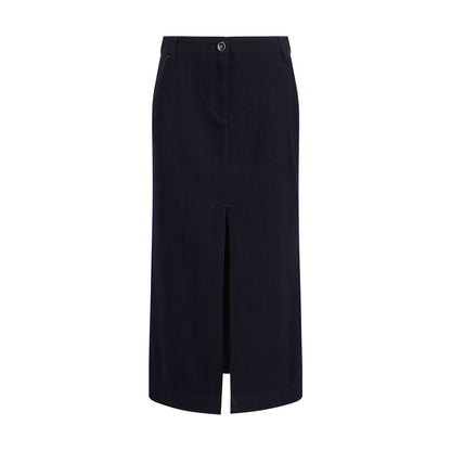 Jupe en coton bleu Giorgio Armani