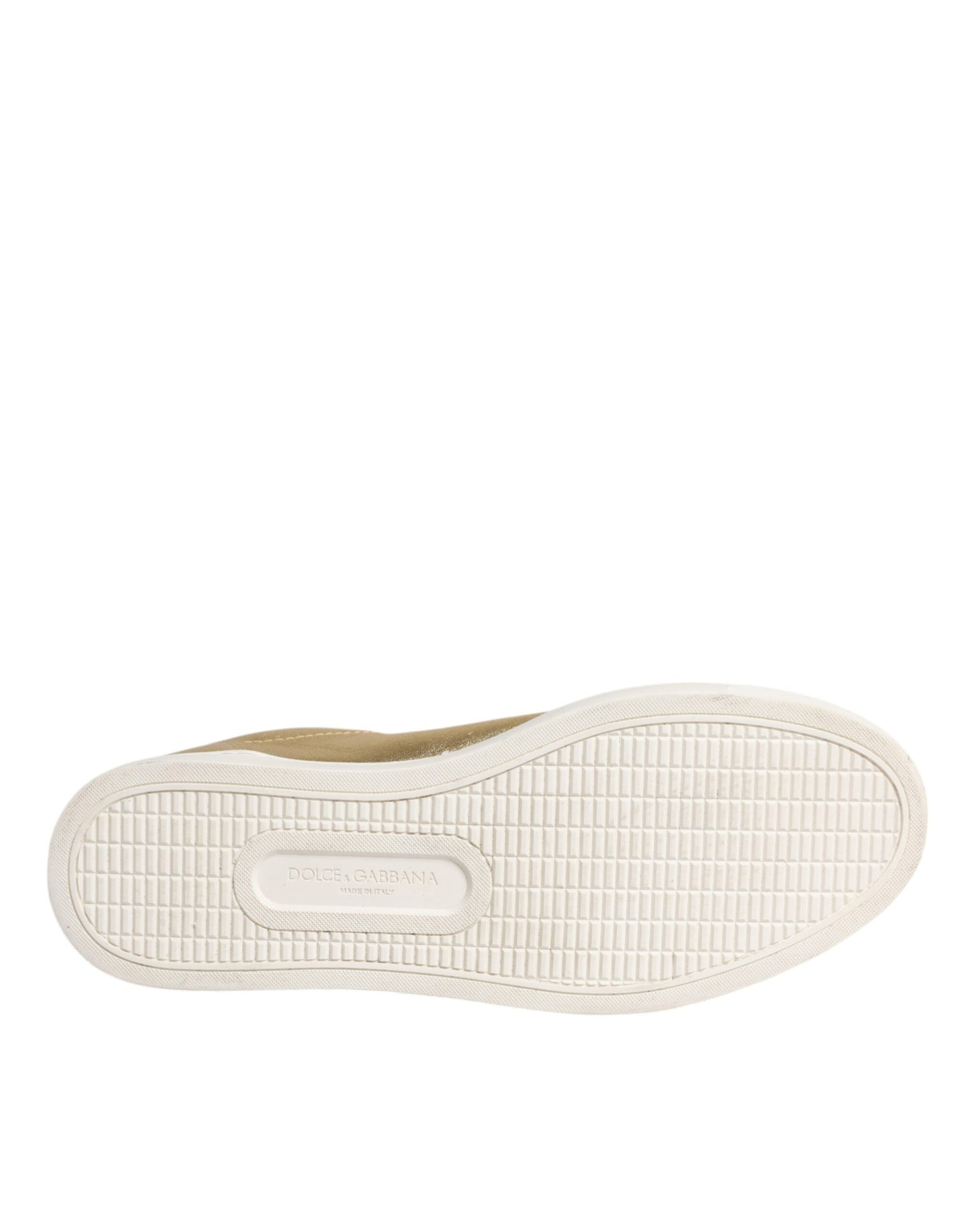Dolce & Gabbana Gold Leather Logo London Men Sneakers Shoes by Dolce & Gabbana