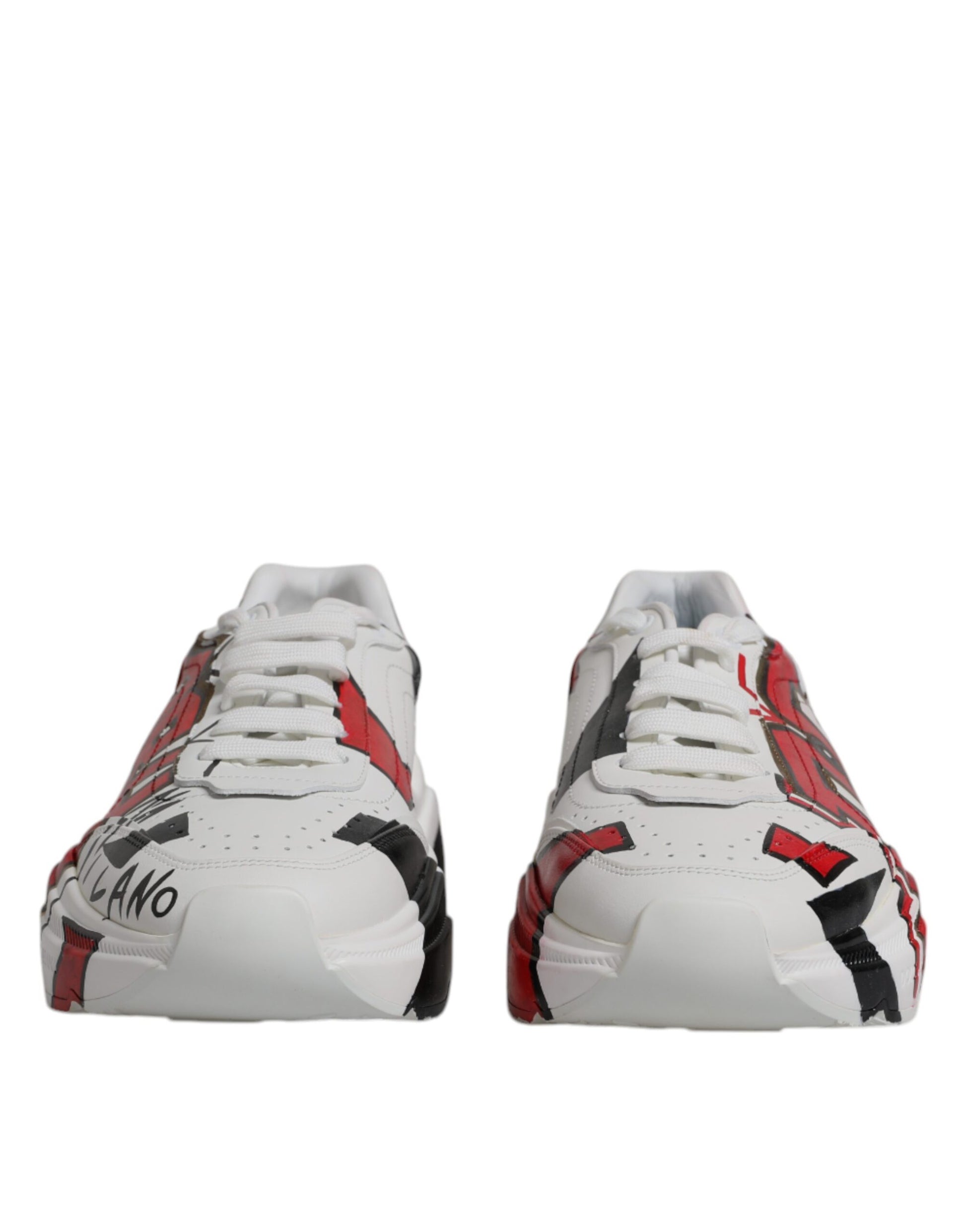 Dolce & Gabbana White Daymaster Hand Painted Sneakers Shoes by Dolce & Gabbana