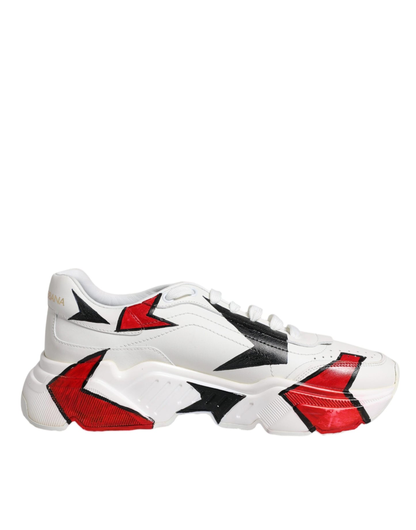 Dolce & Gabbana White Daymaster Hand Painted Sneakers Shoes by Dolce & Gabbana