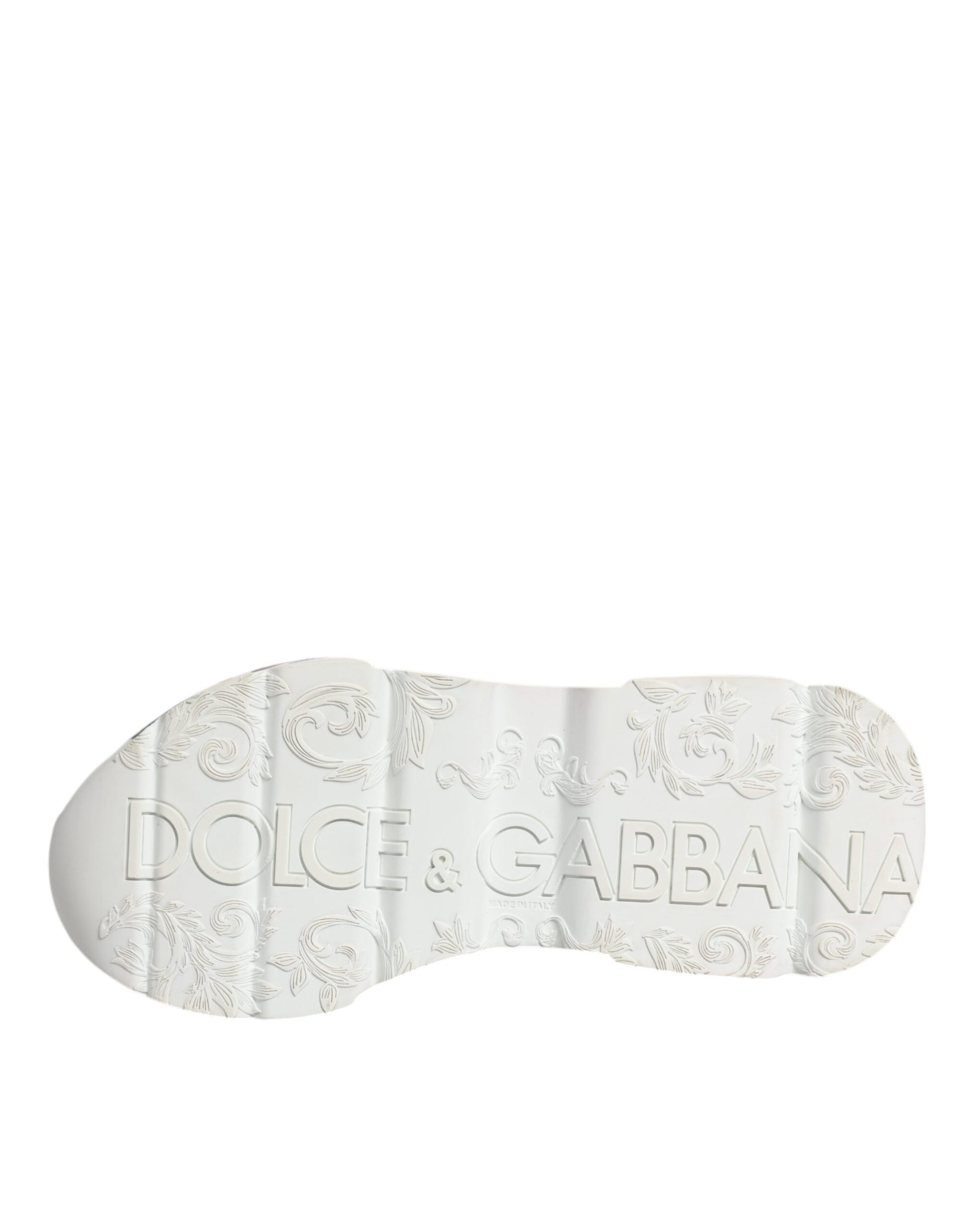 Dolce & Gabbana White Daymaster Hand Painted Sneakers Shoes by Dolce & Gabbana