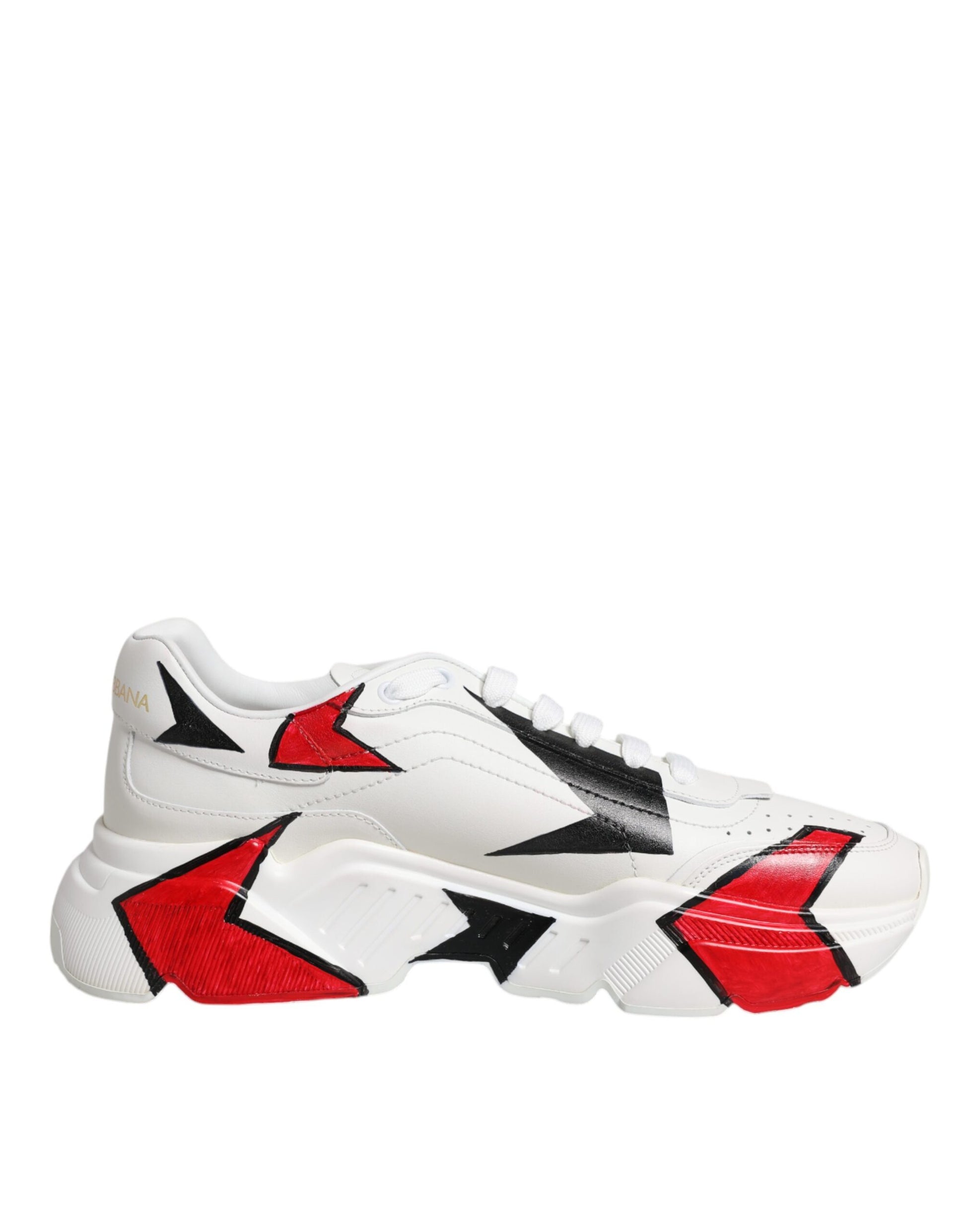 Dolce & Gabbana White Daymaster Hand Painted Sneakers Shoes by Dolce & Gabbana