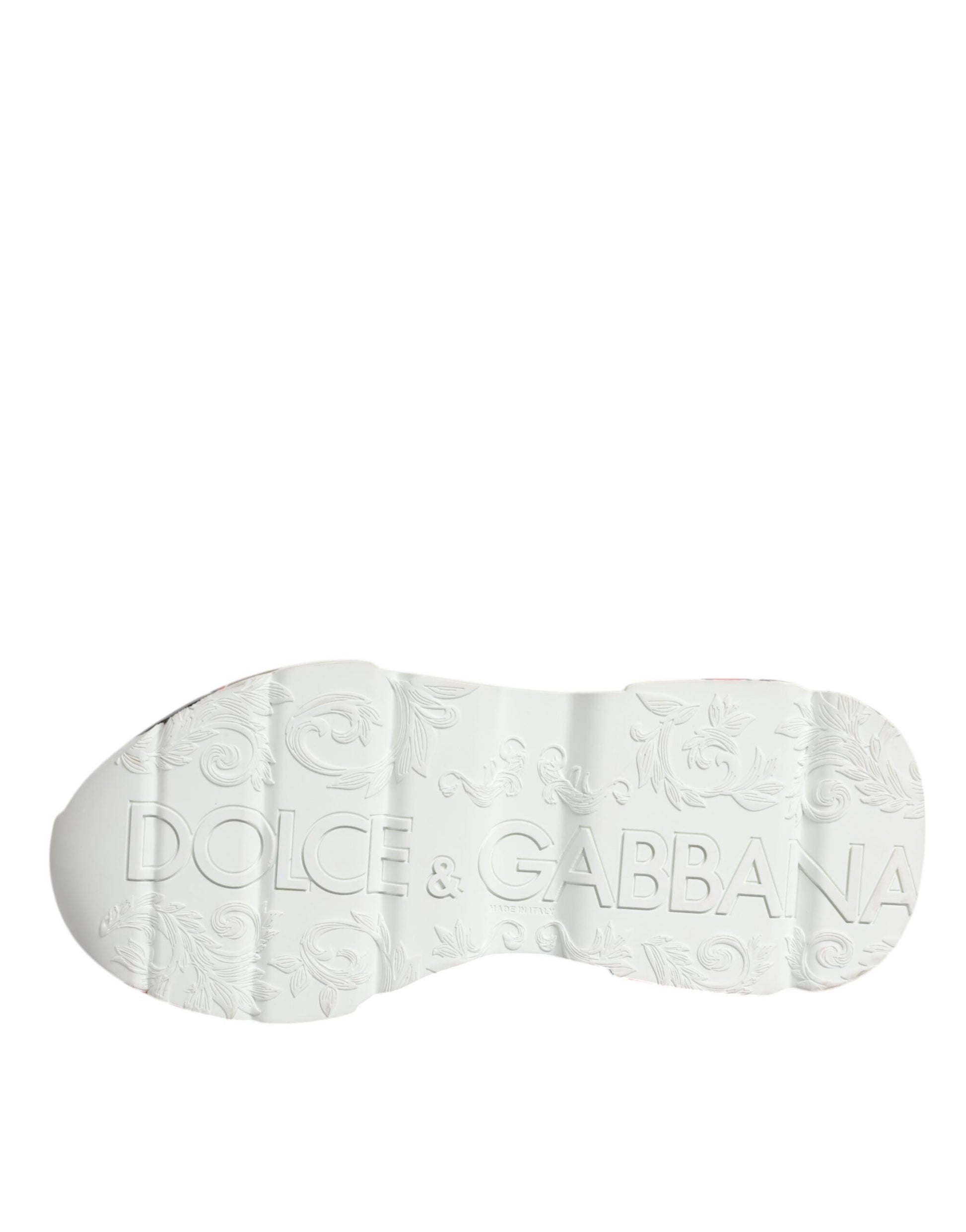 Dolce & Gabbana White Daymaster Hand Painted Sneakers Shoes by Dolce & Gabbana