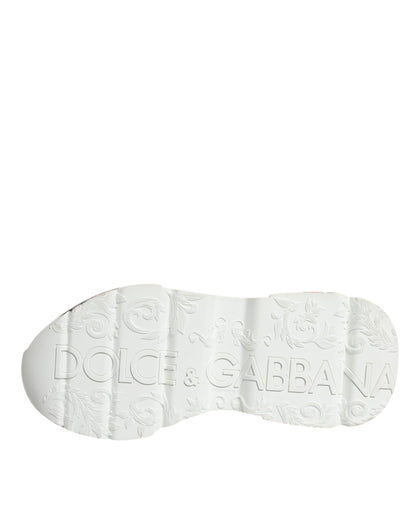Dolce & Gabbana White Daymaster Hand Painted Sneakers Shoes by Dolce & Gabbana