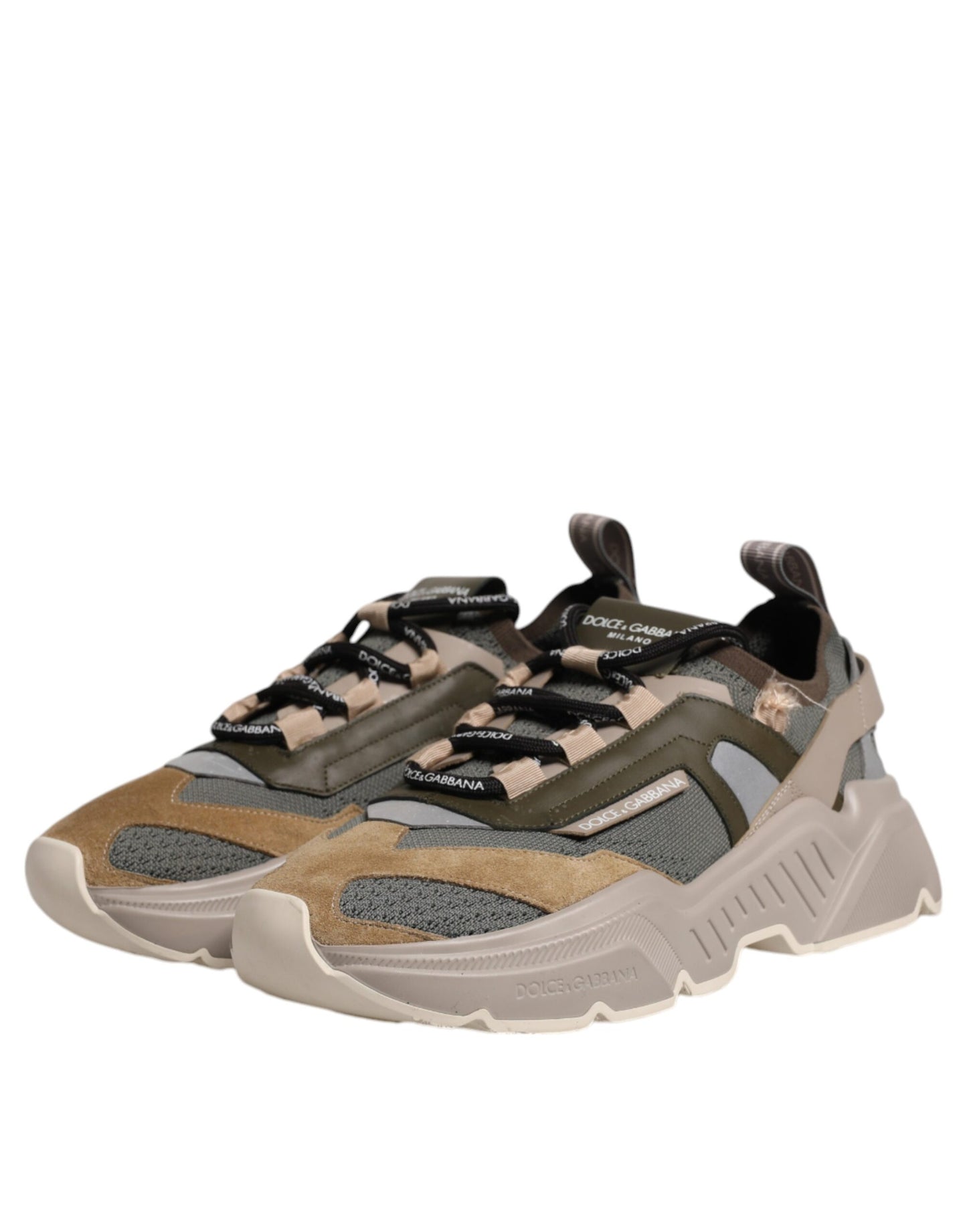 Dolce & Gabbana Multicolor Daymaster Low Top Sneakers Shoes by Dolce & Gabbana