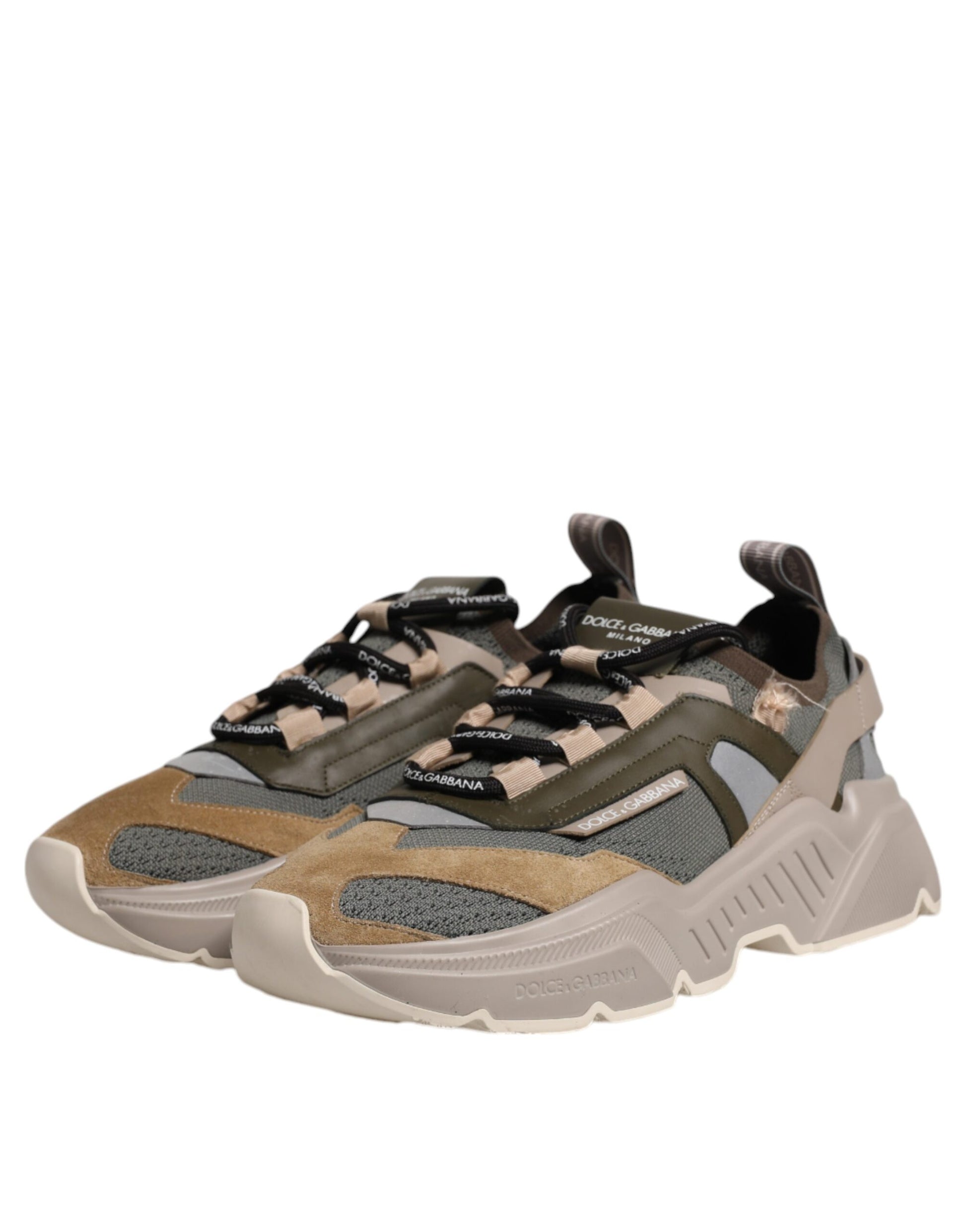 Dolce & Gabbana Multicolor Daymaster Low Top Sneakers Shoes by Dolce & Gabbana