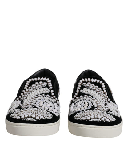 Chaussures à enfiler noires à ornements London pour homme Dolce &amp; Gabbana