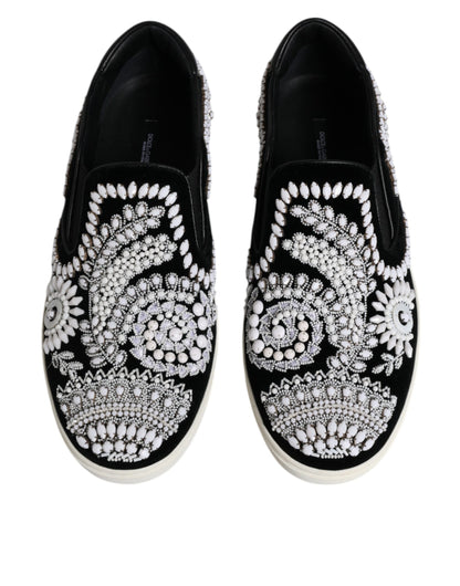 Chaussures à enfiler noires à ornements London pour homme Dolce &amp; Gabbana