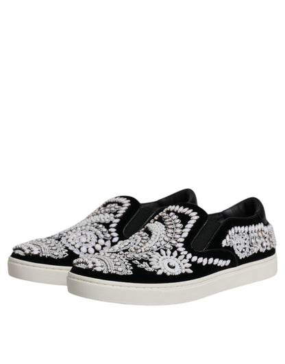 Chaussures à enfiler noires à ornements London pour homme Dolce &amp; Gabbana