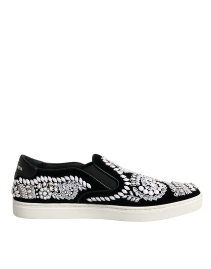 Chaussures à enfiler noires à ornements London pour homme Dolce &amp; Gabbana