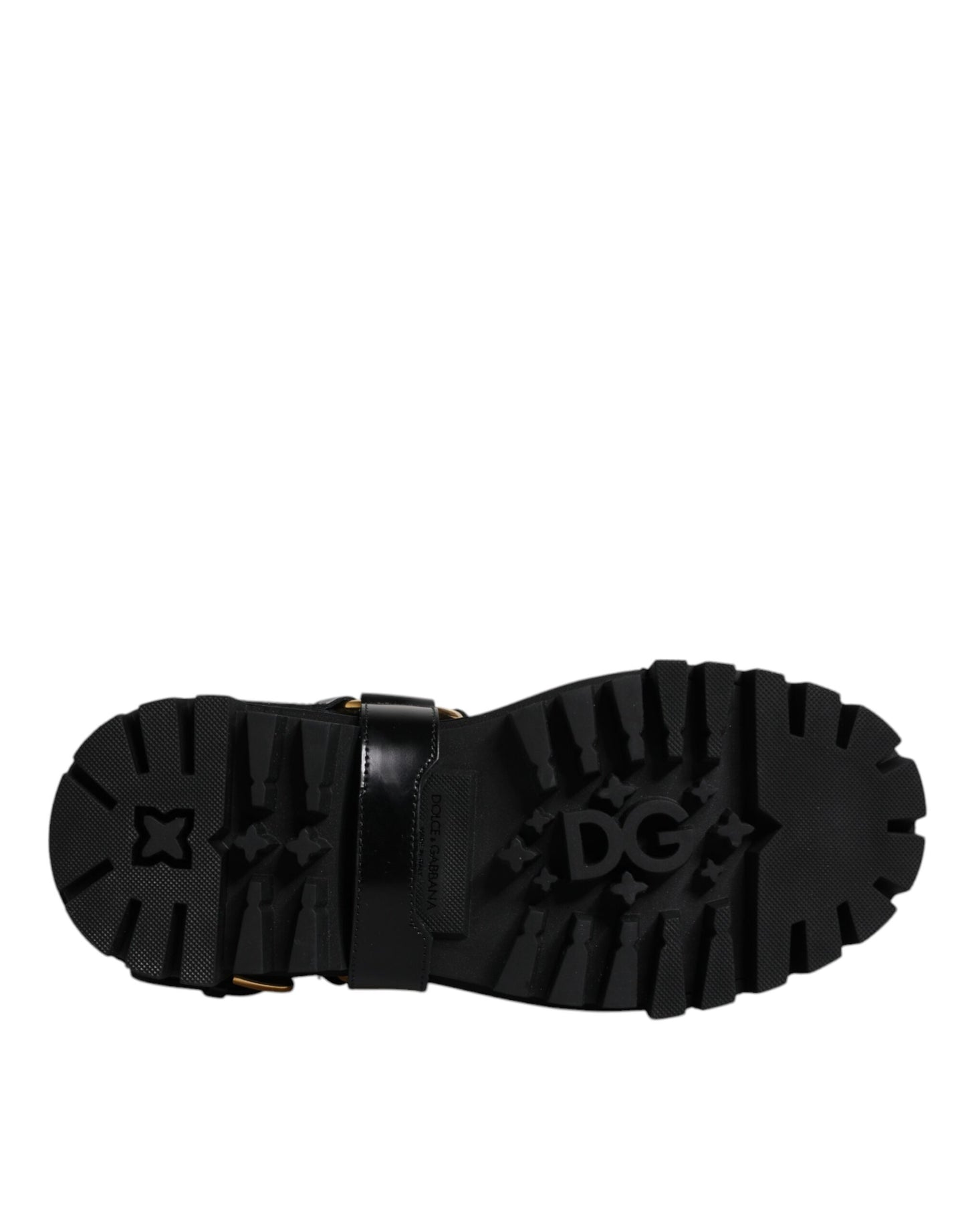 Dolce & Gabbana Black Leather Slip On Stretch Trekking Boots Shoes by Dolce & Gabbana