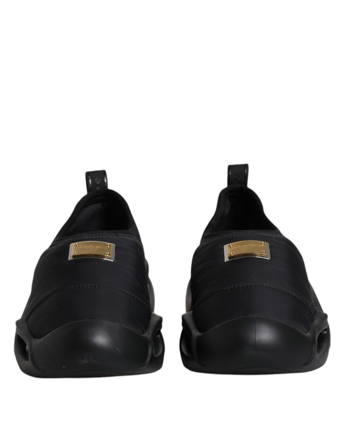 Dolce & Gabbana Black Slip On Wave Low Top Men Sneakers Shoes by Dolce & Gabbana