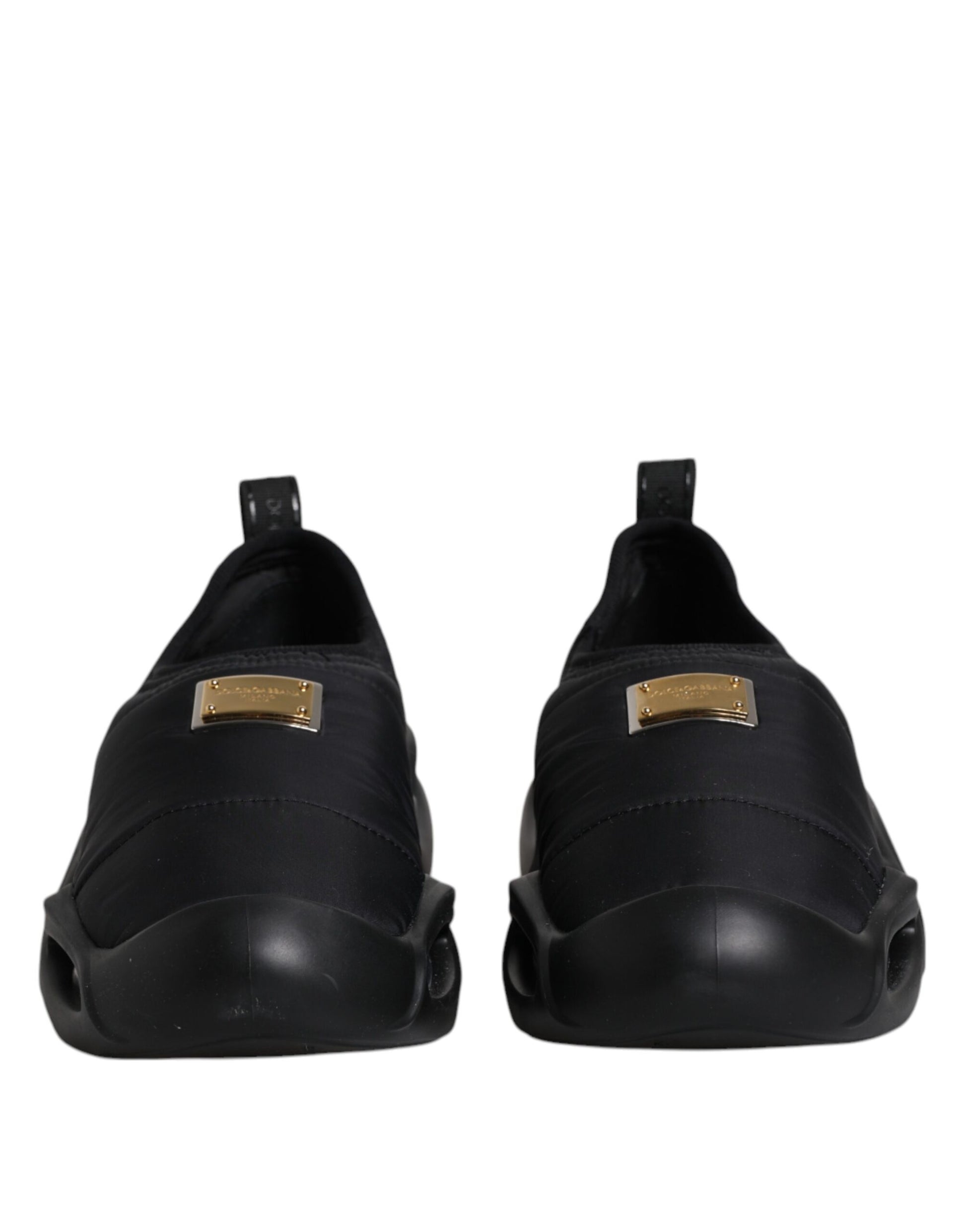 Dolce & Gabbana Black Slip On Wave Low Top Men Sneakers Shoes by Dolce & Gabbana