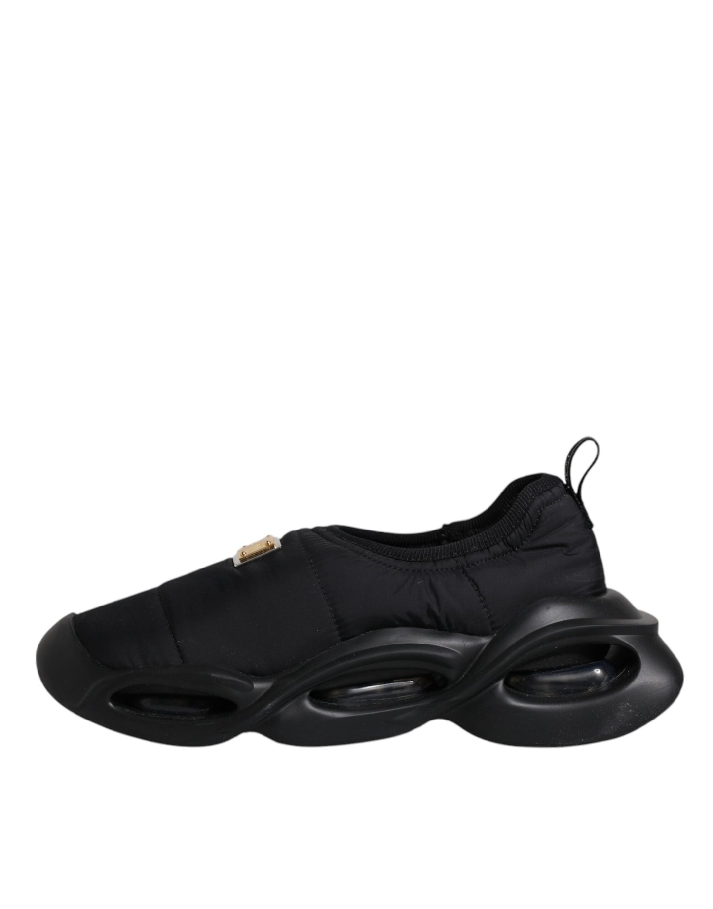 Dolce & Gabbana Black Slip On Wave Low Top Men Sneakers Shoes by Dolce & Gabbana