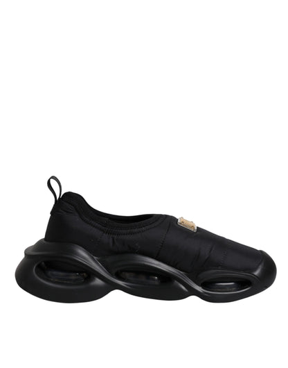 Dolce & Gabbana Black Slip On Wave Low Top Men Sneakers Shoes by Dolce & Gabbana
