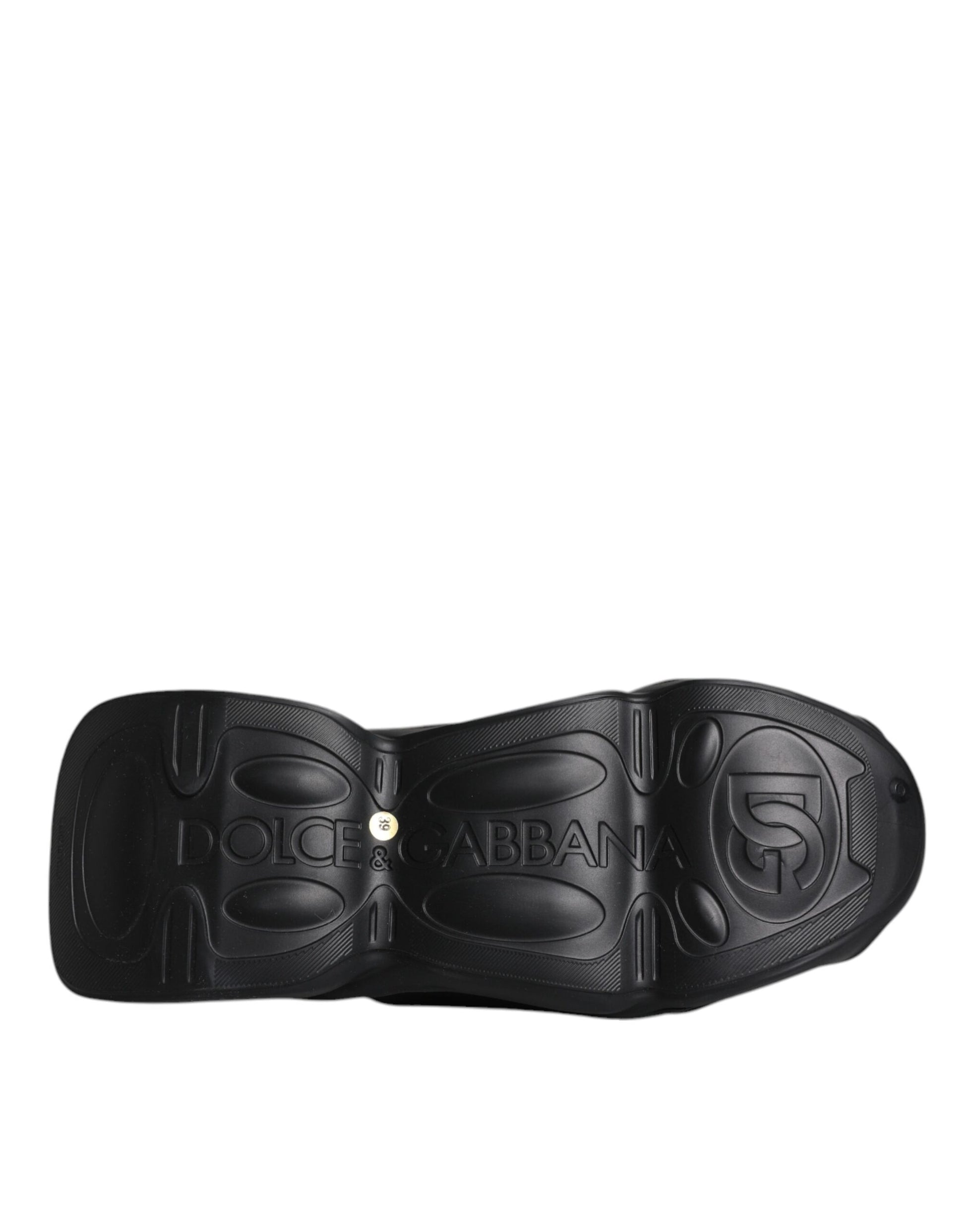 Dolce & Gabbana Black Slip On Wave Low Top Men Sneakers Shoes by Dolce & Gabbana