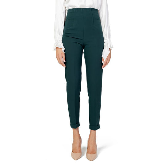 Sandro Ferrone Green Polyester Pant by Sandro Ferrone