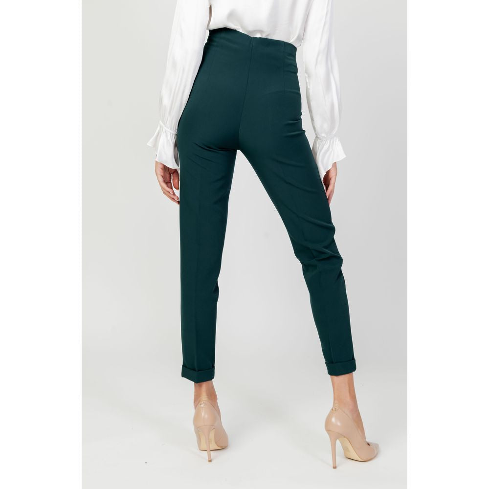 Sandro Ferrone Green Polyester Pant by Sandro Ferrone