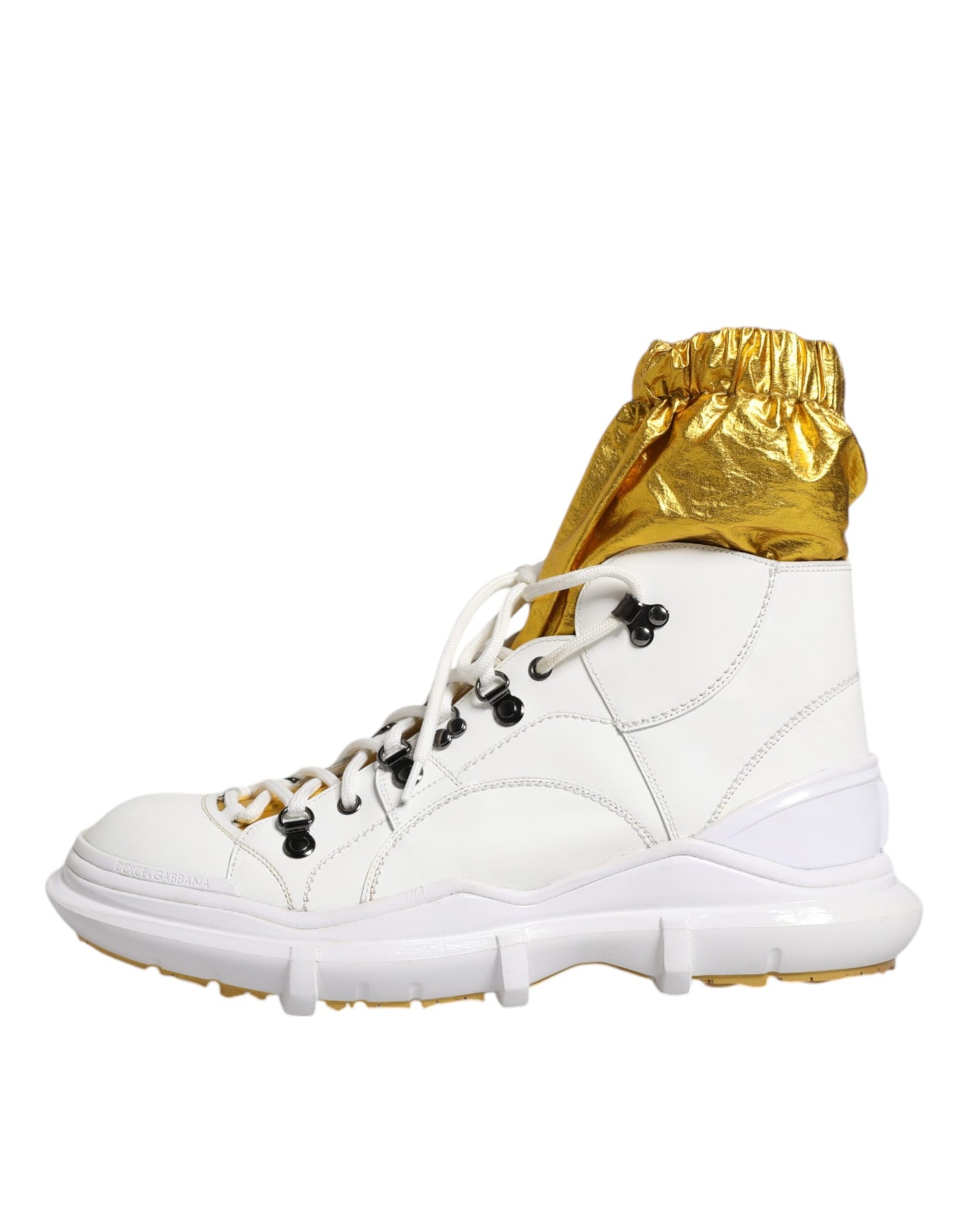 Dolce & Gabbana White Nylon Galileo High Top Sneakers Shoes by Dolce & Gabbana