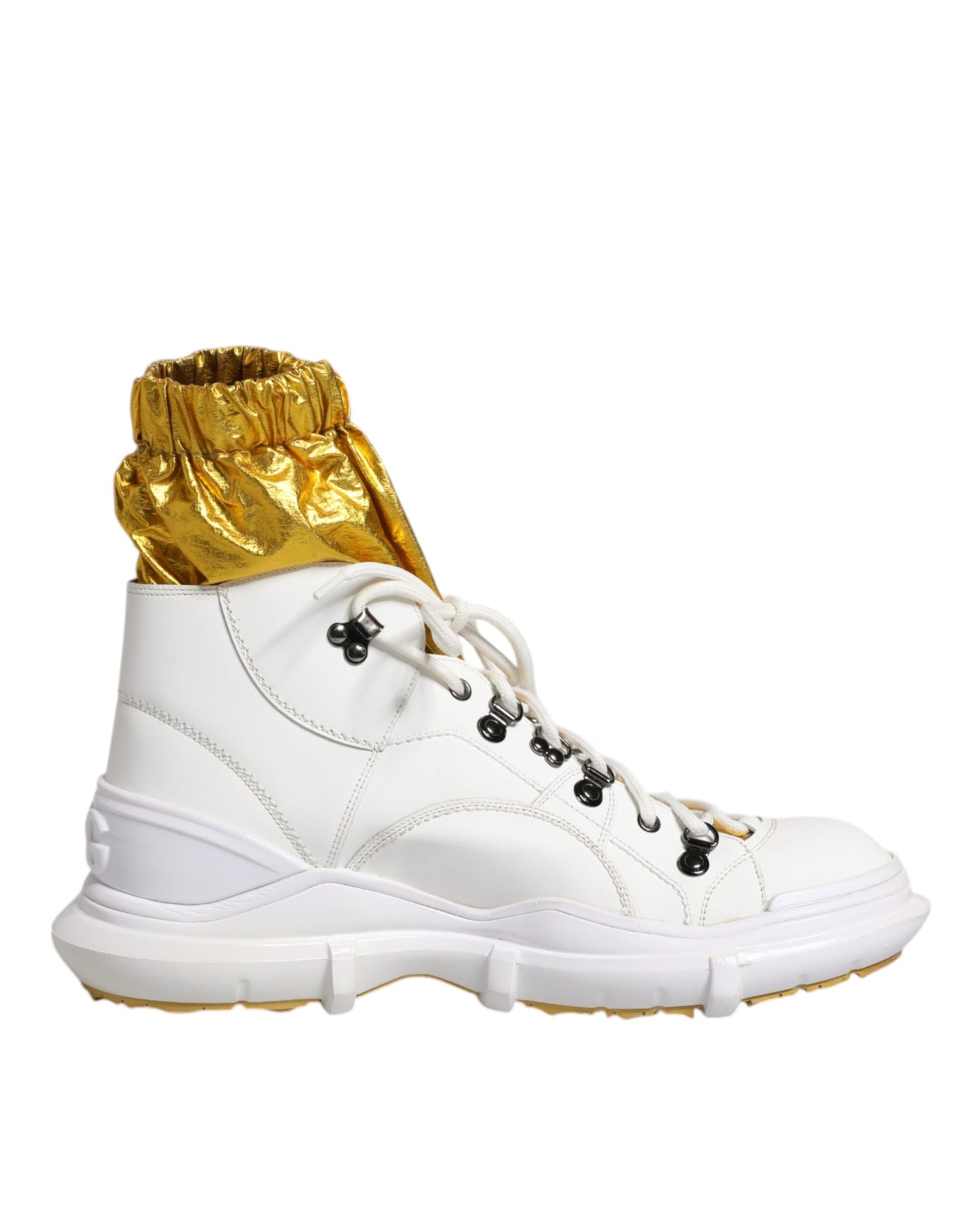 Dolce & Gabbana White Nylon Galileo High Top Sneakers Shoes by Dolce & Gabbana