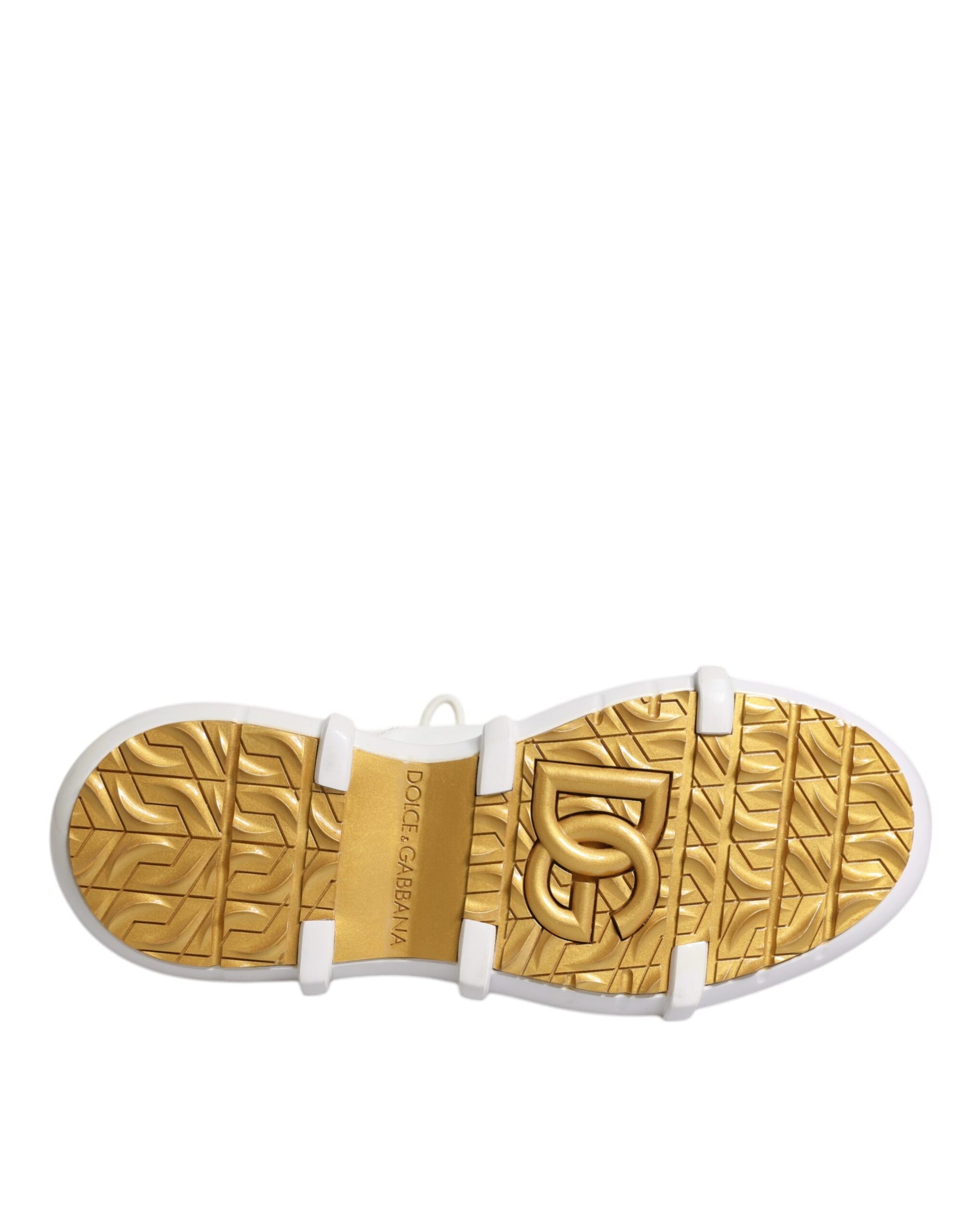 Dolce & Gabbana White Nylon Galileo High Top Sneakers Shoes by Dolce & Gabbana