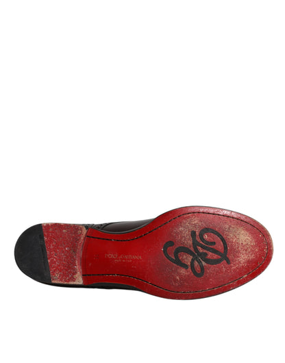 Chaussures habillées pour hommes Dolce &amp; Gabbana en cuir de veau noir