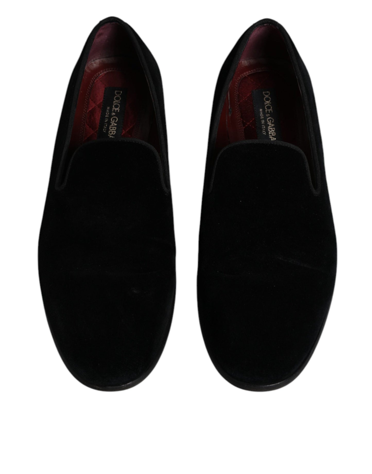Mocassins en velours noir Dolce &amp; Gabbana pour homme
