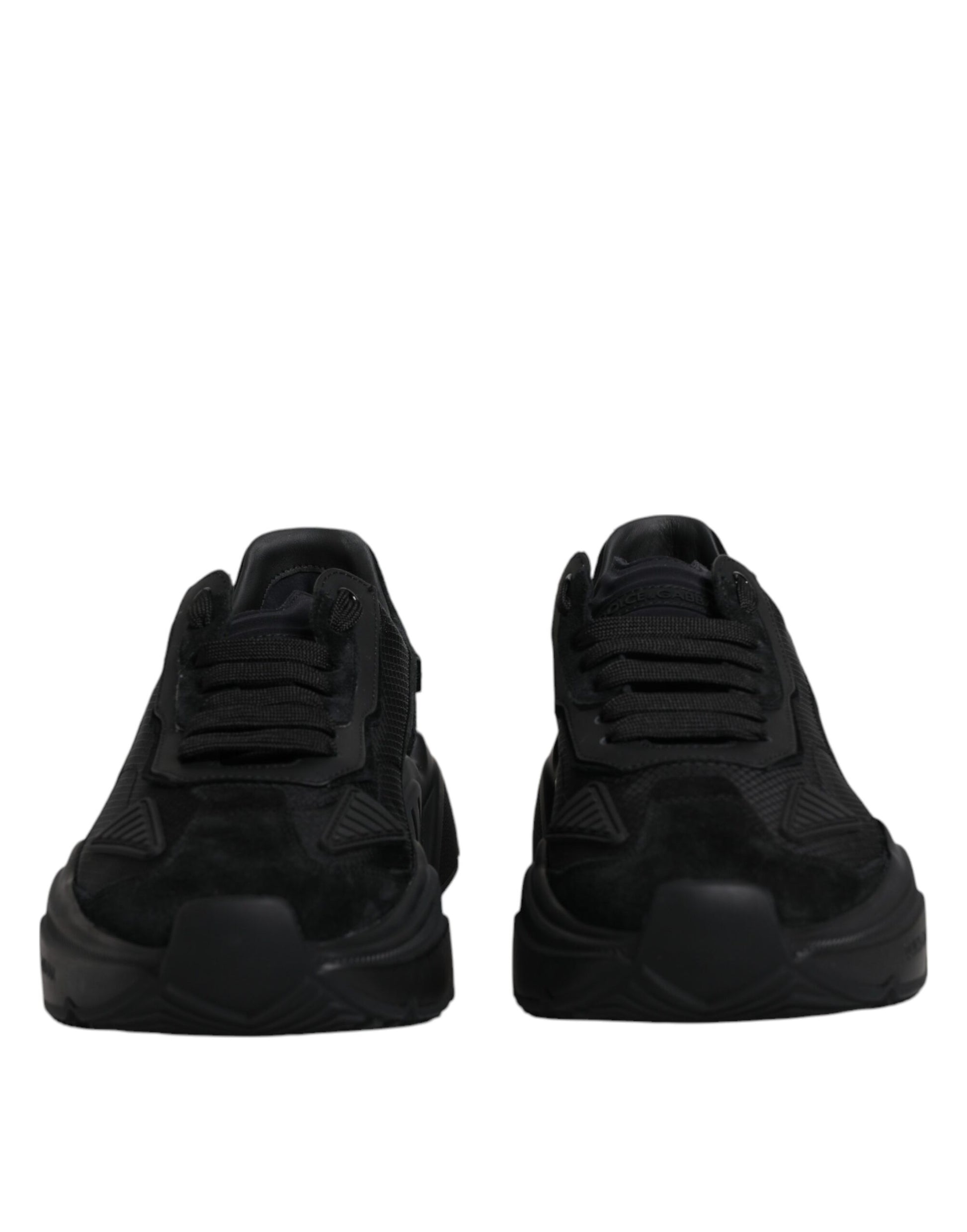 Dolce & Gabbana Black Leather Daymaster Low Top Sneakers Shoes by Dolce & Gabbana