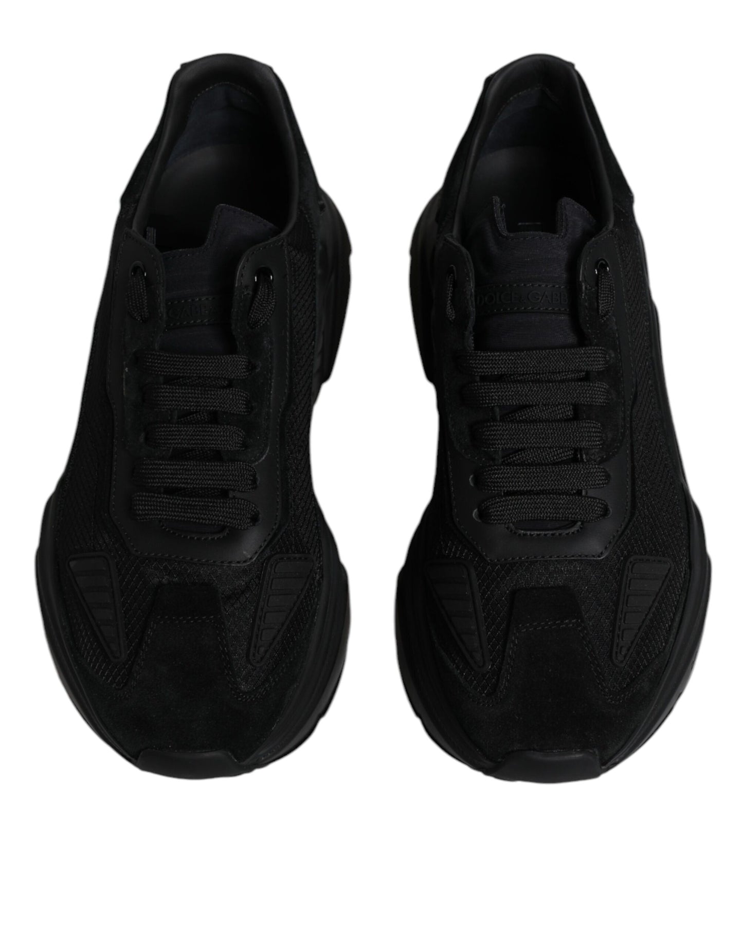 Dolce & Gabbana Black Leather Daymaster Low Top Sneakers Shoes by Dolce & Gabbana