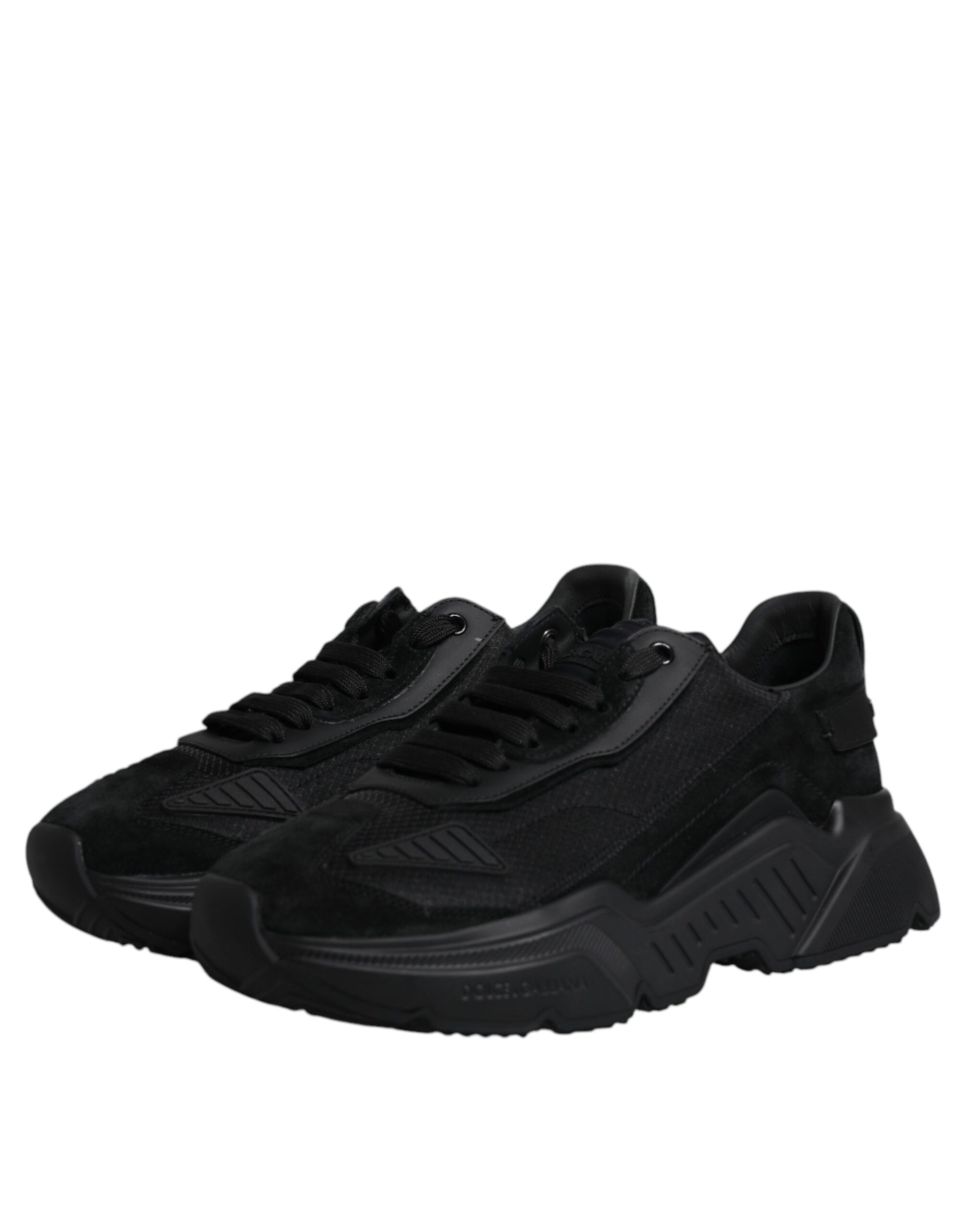 Dolce & Gabbana Black Leather Daymaster Low Top Sneakers Shoes by Dolce & Gabbana