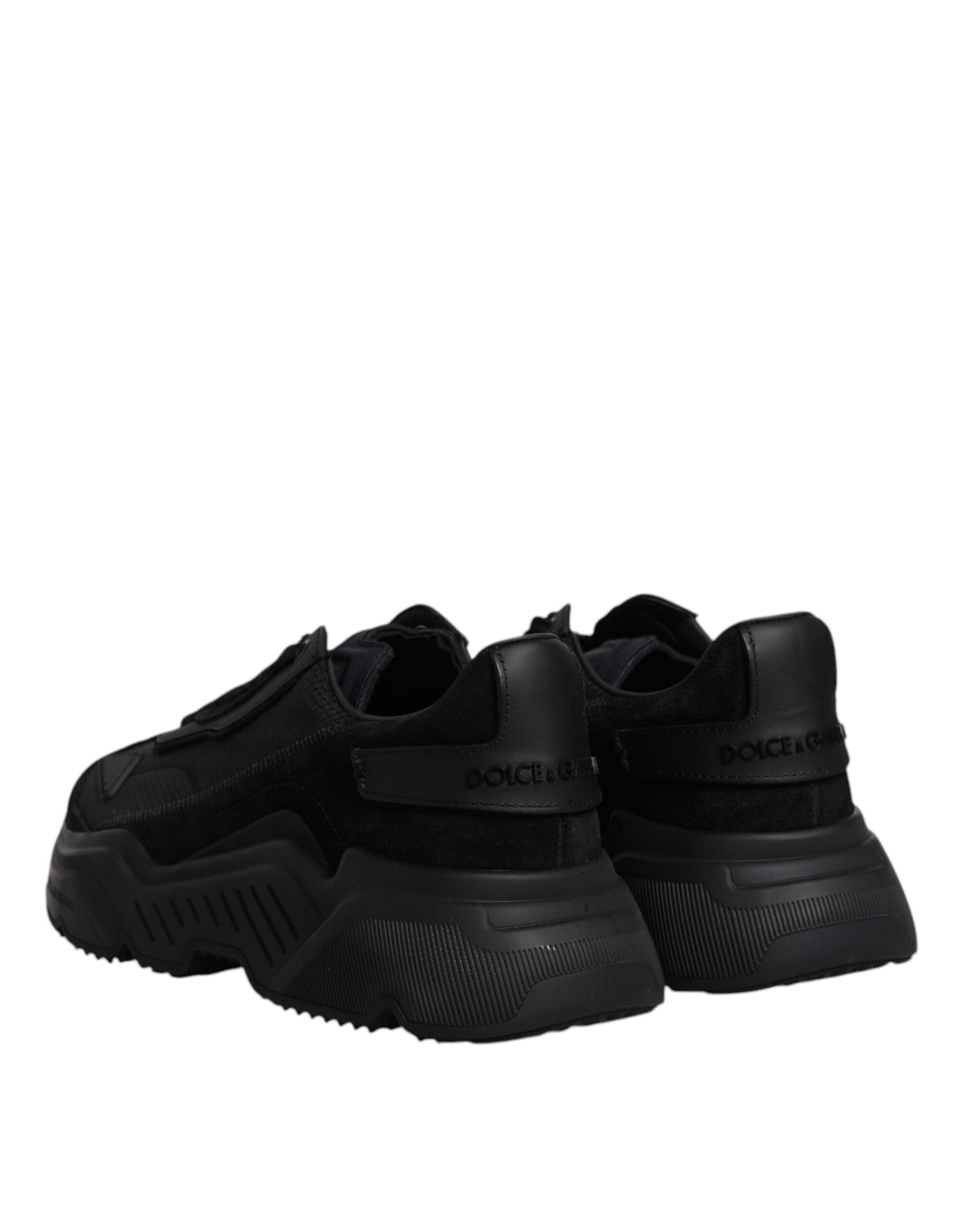 Dolce & Gabbana Black Leather Daymaster Low Top Sneakers Shoes by Dolce & Gabbana