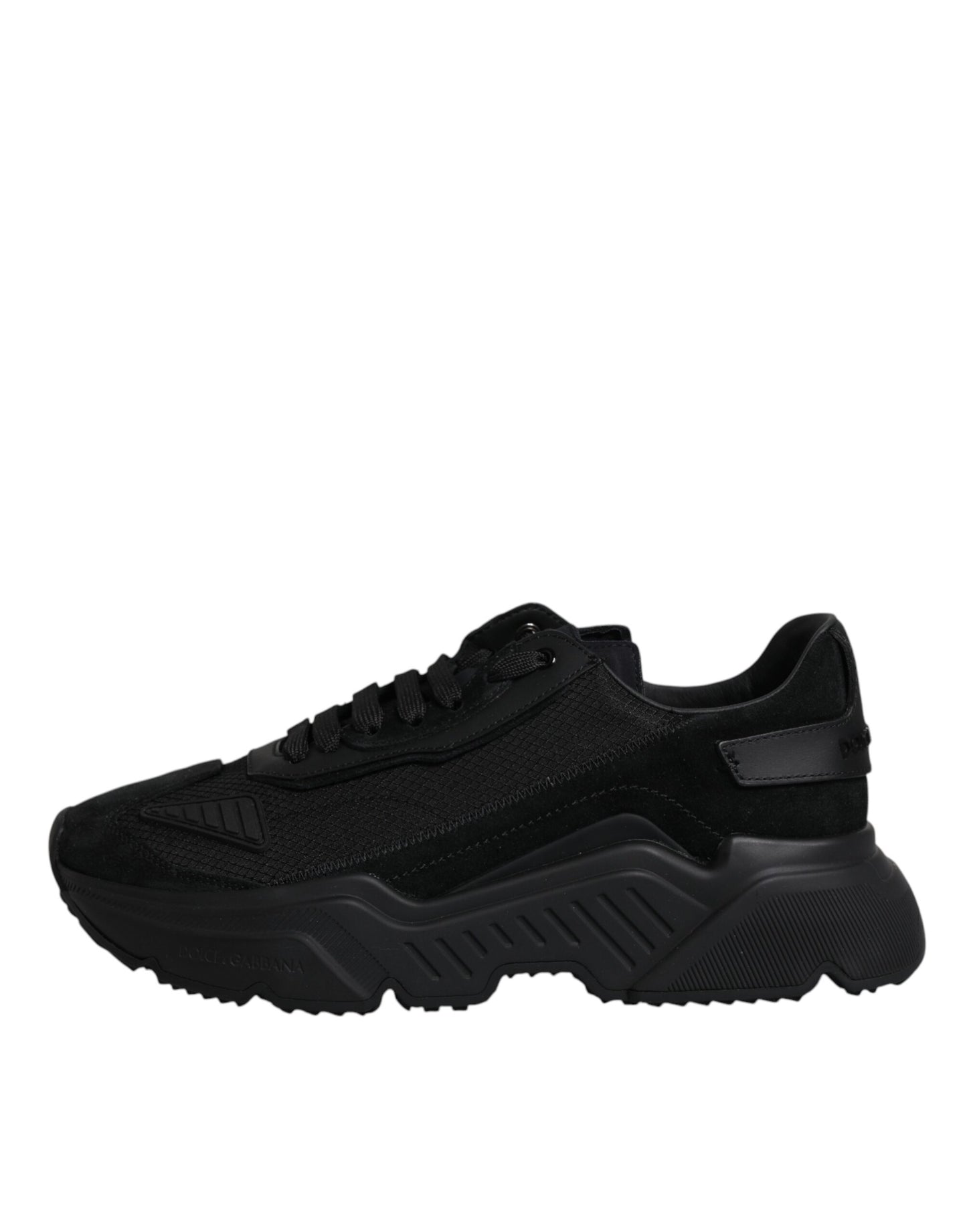 Dolce & Gabbana Black Leather Daymaster Low Top Sneakers Shoes by Dolce & Gabbana