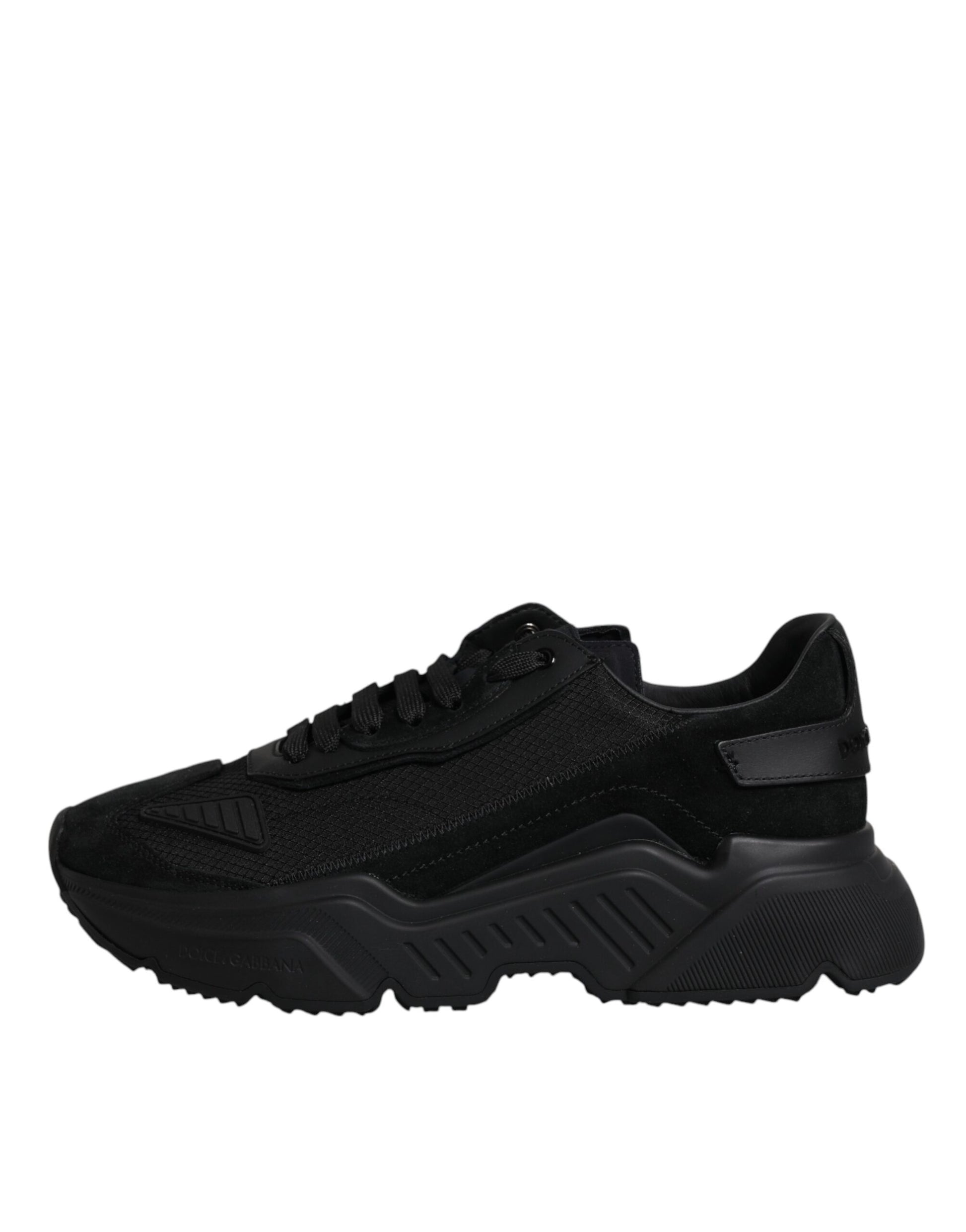 Dolce & Gabbana Black Leather Daymaster Low Top Sneakers Shoes by Dolce & Gabbana