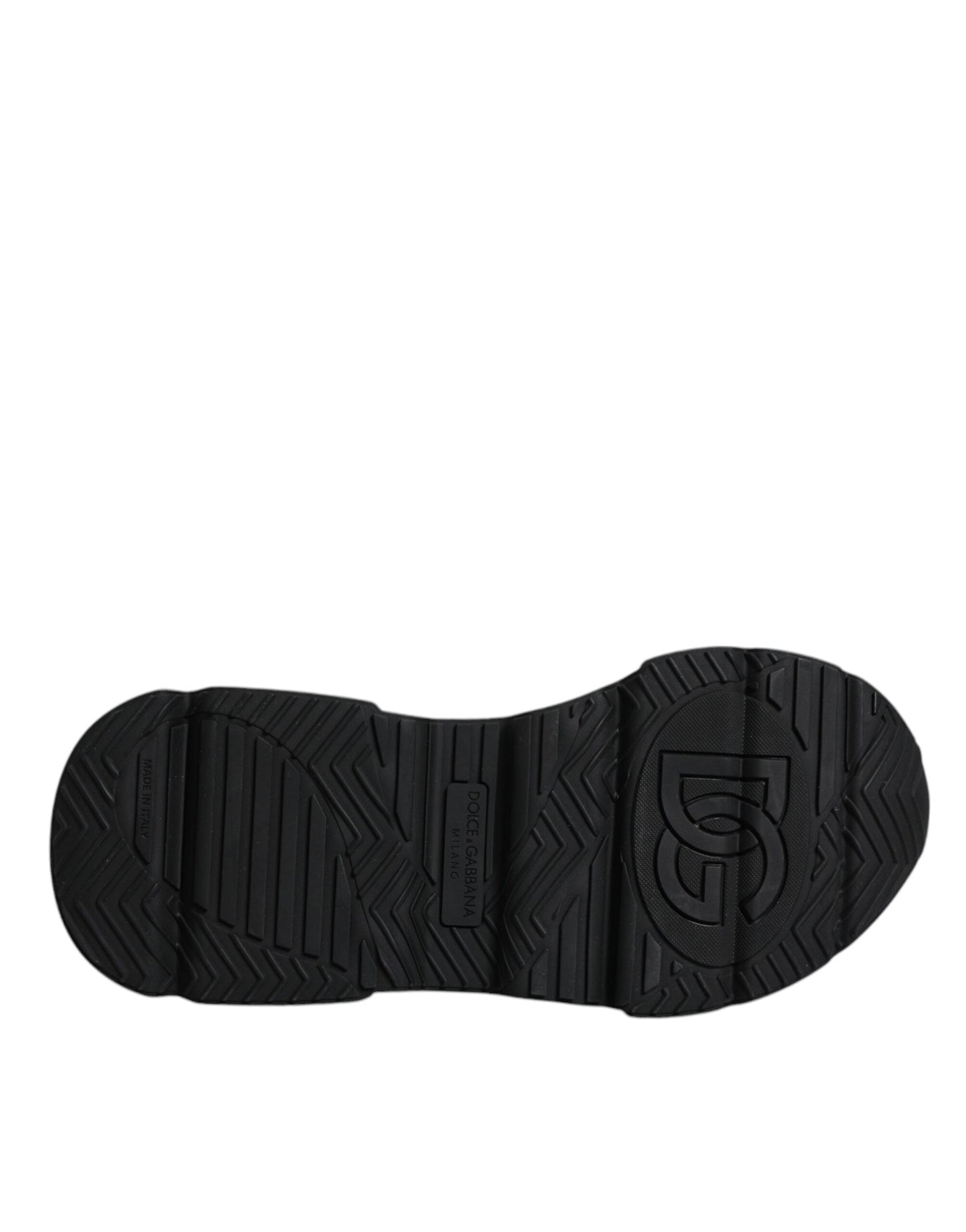 Dolce & Gabbana Black Leather Daymaster Low Top Sneakers Shoes by Dolce & Gabbana