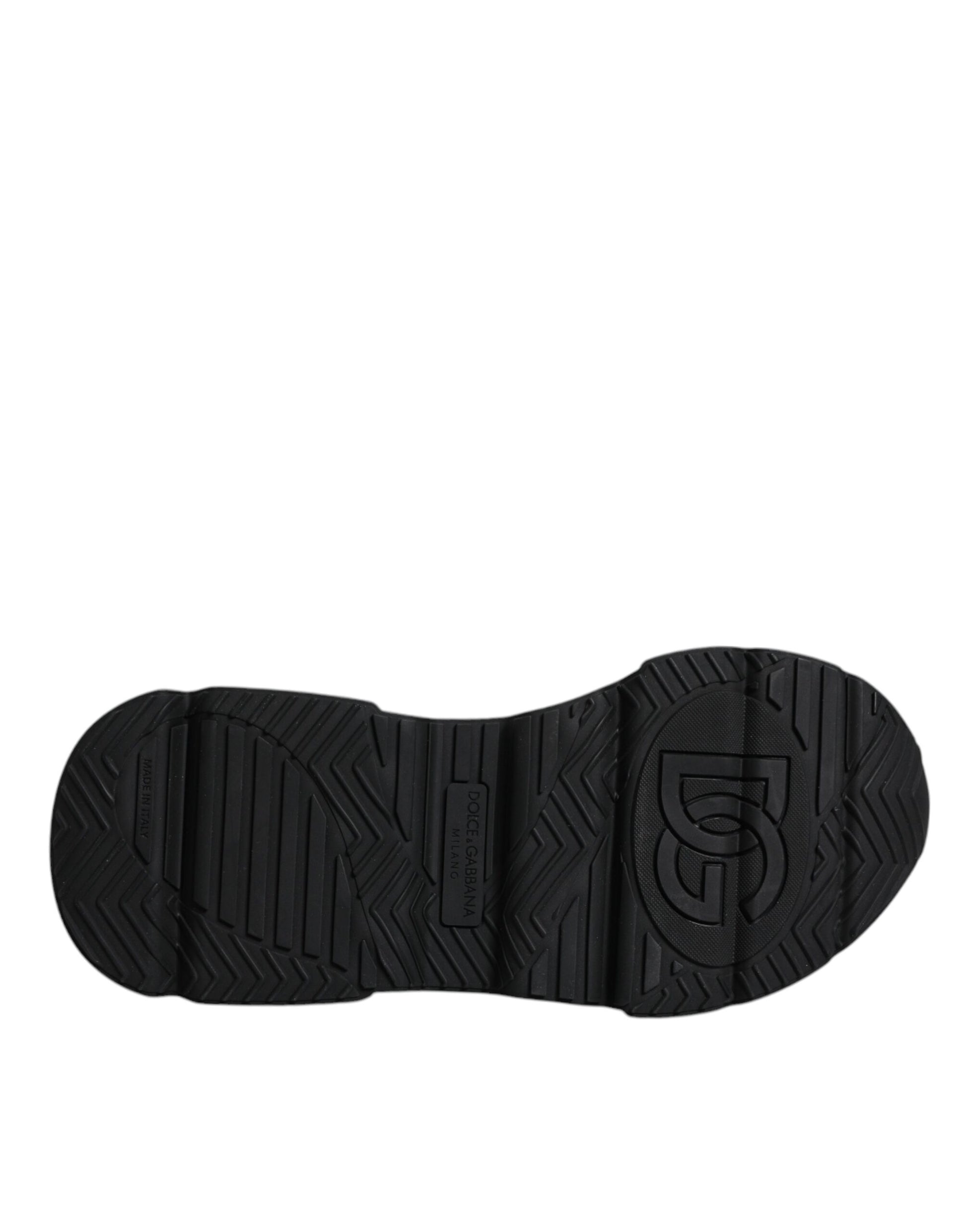 Dolce & Gabbana Black Leather Daymaster Low Top Sneakers Shoes by Dolce & Gabbana