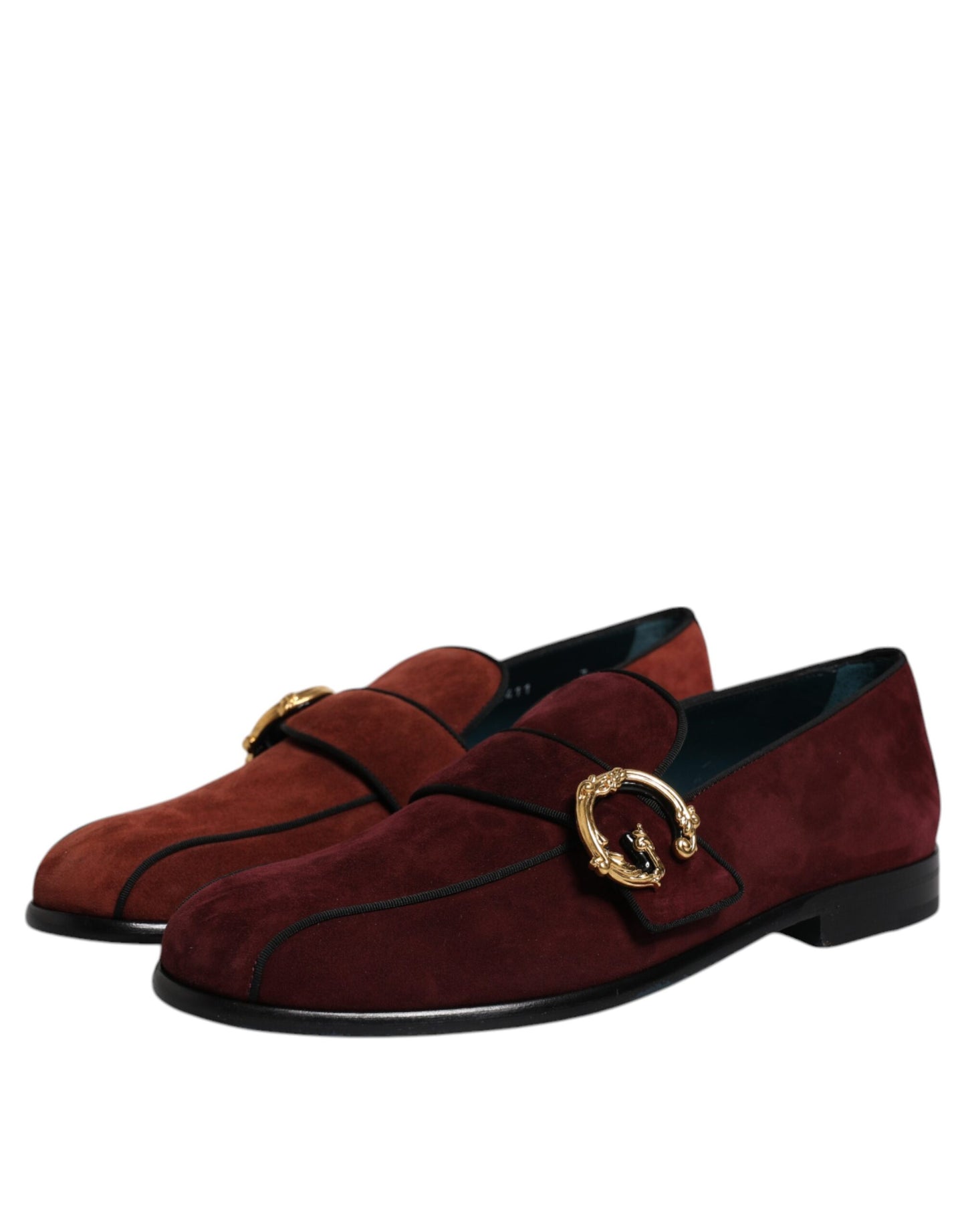 Mocassins en daim bordeaux Dolce &amp; Gabbana pour hommes