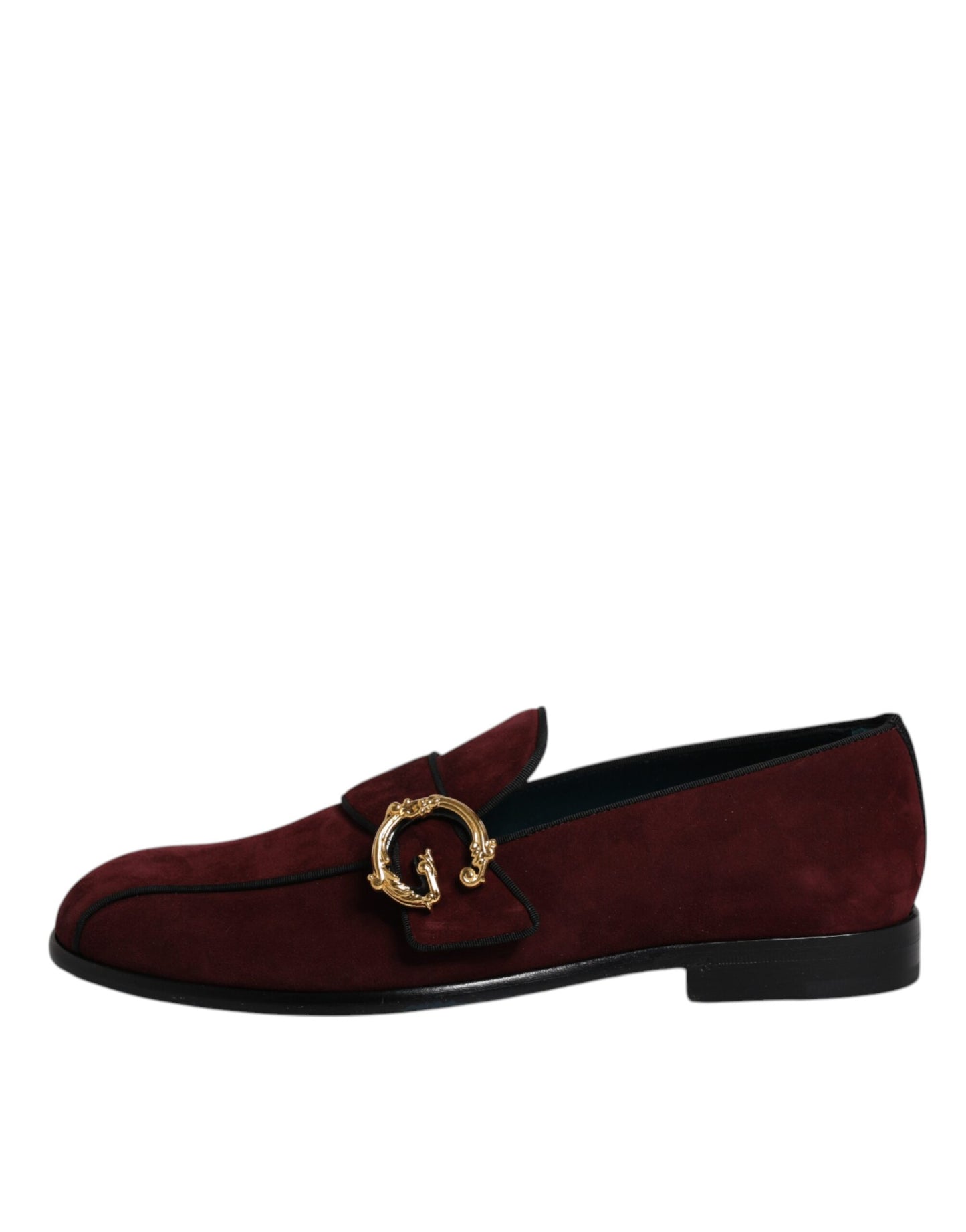 Mocassins en daim bordeaux Dolce &amp; Gabbana pour hommes